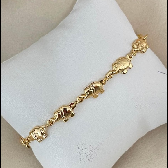 18k Gold Filled Elephant Bracelet - Picture 5 of 7